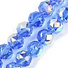 Transparent Electroplate Glass Beads Strands EGLA-N002-34C-C27-1