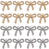 24Pcs 2 Colors Alloy Rhinestone Pendants ALRI-SC0001-46-1