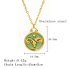 304 Stainless Steel Enamel Constellation Pendant Necklaces DJ0261-2-1-1