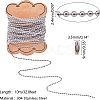 Unicraftale 304 Stainless Steel Soldered Ball Chains & Chain Connectors CHS-UN0001-08C-2