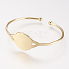 Brass Cuff Bangle X-BJEW-P168-B11-1