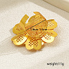 Elegant Flower Iron Open Cuff Ring for Women's Wedding Dress Accessories TU2718-5