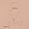 Alloy Snake Chain Slider Lariat Necklaces with Plastic Imitation Pearl Round Beads WG87CD3-01-3