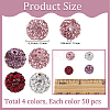 200Pcs 4 Colors Pave Disco Ball Beads RB-PA0001-10A-2