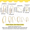   18Pcs 9 Style  Brass Earring Hooks KK-PH002-82-2
