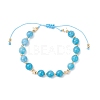 Natural Quartz Beads Braided Bead Bracelets for Women BJEW-JB12529-01-2