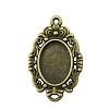 Tibetan Style Alloy Pendant Cabochon Settings PW-WG58EB0-01-2