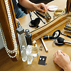 DELORIGIN 10Pcs 2 Styles Organic Glass & Acrylic Earring Displays Sets EDIS-DR0001-10-5
