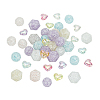 45pcs 3 styles Transparent Crackle Acrylic Beads TACR-PH0001-76-7
