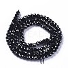 Natural Black Spinel Beads Strands G-E560-Q05-2