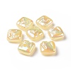 Rainbow Iridescent Plating Acrylic Beads LS-OACR-A010-06C-3