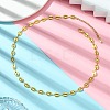 Brass Coffee Bean Chain Necklace for Women NJEW-JN04910-2
