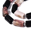 Natural Obsidian & Rhodonite Beads Strands G-Q614-01A-08-4