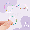 Unicraftale 40Pcs 316L Surgical Stainless Steel Hoop Earring Findings STAS-UN0053-41M-3