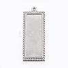 Tarnish Resistant 304 Stainless Steel Pendant Cabochon Settings STAS-E421-028P-1
