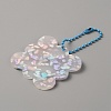 Translucent Acrylic Disc Pendant Keychain KEYC-WH0027-85C-02-1