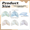 10Pcs 5 Colors UV Plating Rainbow Iridescent Transparent Acrylic Pendants OACR-LP0001-11-2