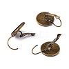 Antique Bronze Brass Bezel Leverback Earring Findings for Cabochons X-KK-C1244-16mm-AB-NR-3