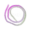 Transparent Gradient Color Glass Beads Strands GLAA-H021-01B-21-4