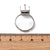 304 Stainless Steel Cuff Ring Components STAS-D372-01P-02-3