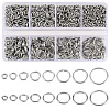 950Pcs 8 Styles PVD Vacuum Plating 304 Stainless Steel Open Jump Rings STAS-YW003-21-1