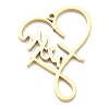 Ion Plating(IP) 304 Stainless Steel Pendants LS-STAS-B016-06G-2