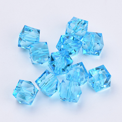 Transparent Acrylic Beads X-TACR-Q259-8mm-V40-1