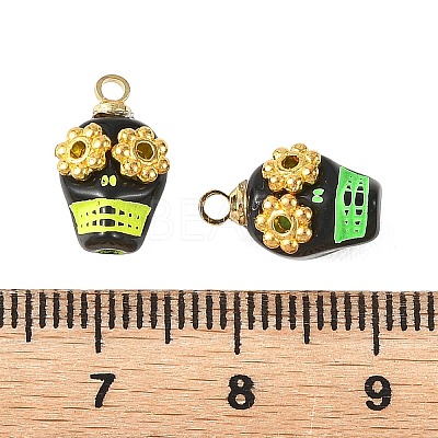 Halloween Opaque Acrylic & Alloy Pendants PALLOY-JF05969-02-1