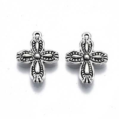 Tibetan Style Alloy Pendants TIBEP-N009-005AS-RS-1