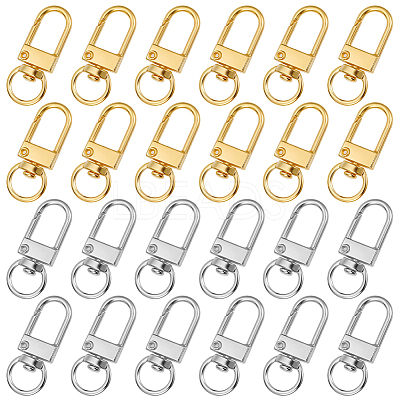 36Pcs 2 Colors Alloy Swivel Clasps PURS-CN0001-11-1