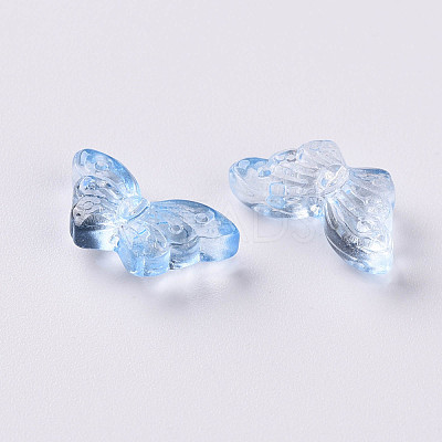 Transparent Spray Painted Glass Beads GLAA-S190-018A-05-1