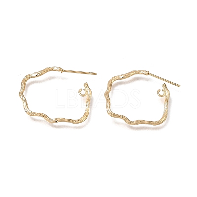 Brass Stud Earring Findings CU-CBA7960-03G-1