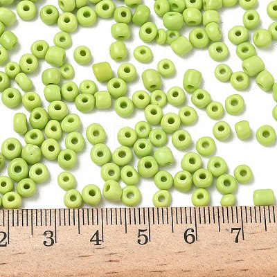 6/0 Opaque Colours Round Glass Seed Beads X-SEED-A010-4mm-44-1
