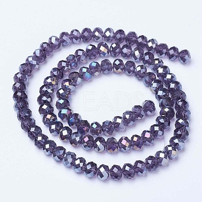 Electroplate Glass Beads Strands EGLA-A034-T3mm-B13-1