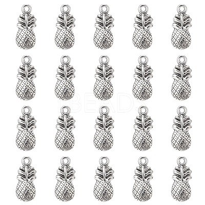 Pineapple Tibetan Style Alloy Pendants TIBEP-YW0001-38AS-1