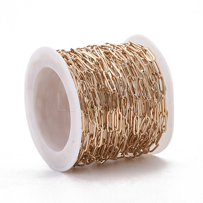 Brass Paperclip Chains CHC-S008-001A-G-NR-1