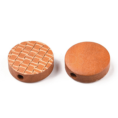 Painted Natural Wood Beads X-WOOD-N006-05C-1