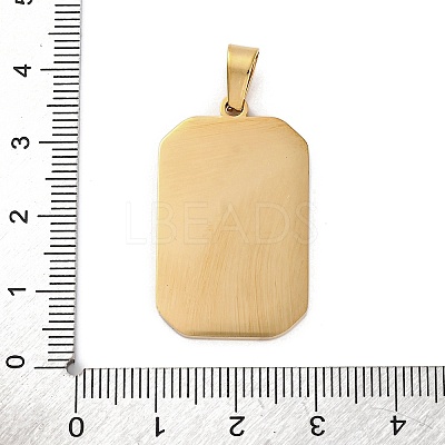 Ion Plating(IP) 304 Stainless Steel Enamel Pendants STAS-Q003-01G-012-1