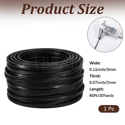 20 Yards Flat Leather Cords WL-CL0001-16B-1