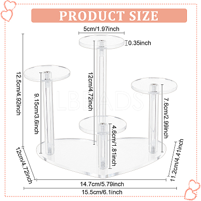 1 Set Round Acrylic Model Toy Display Risers ODIS-FG0001-69-1