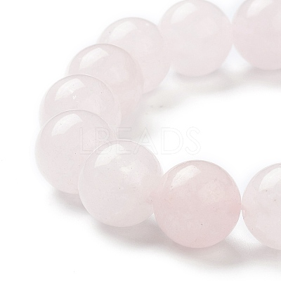Natural Rose Quartz Beaded Stretch Bracelets BJEW-A117-E-11-1