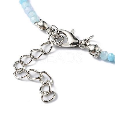 Bling Glass Beaded Necklace for Women NJEW-PH01492-01-1