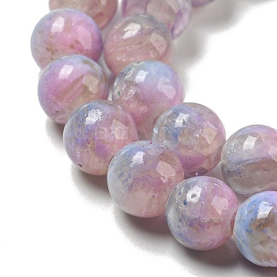Dyed Natural White Jade Beads Strands G-F764-01E-1