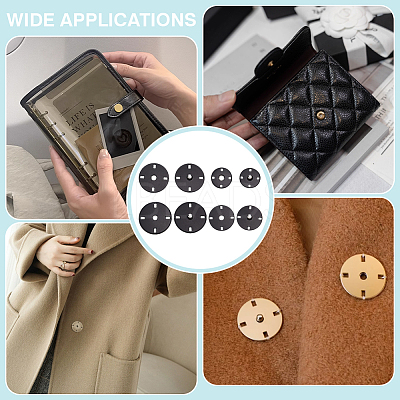 24 Pairs 4 Styles Zinc Alloy Snap Buttons FIND-FG0004-96EB-1