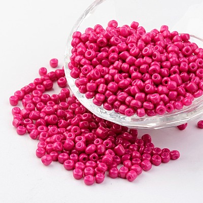 6/0 Baking Paint Glass Seed Beads X-SEED-S003-K5-1
