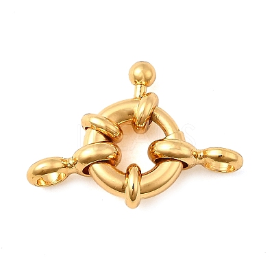 Brass Spring Ring Clasps KK-D407-01G-A-1