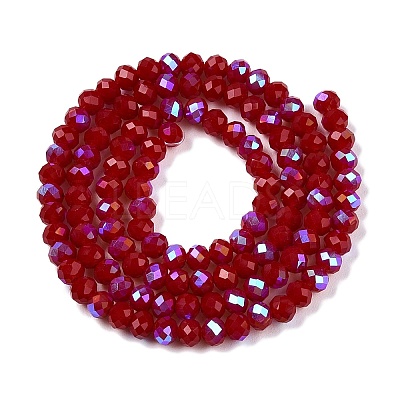 Electroplate Opaque Solid Color Glass Beads Strands EGLA-A044-P3mm-L02-1