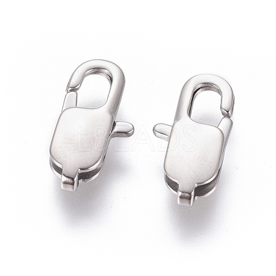 Non-Tarnish 304 Stainless Steel Lobster Claw Clasps STAS-G201-06C-P-1