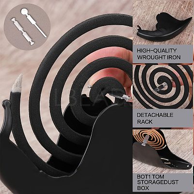 Creative Iron Fireproof Mosquito Incense Plate with Snail Mosquito Incense Holder JX838B-1