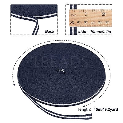 Flat Striped Grosgrain Polyester Ribbons EC-WH0003-13-B06-1